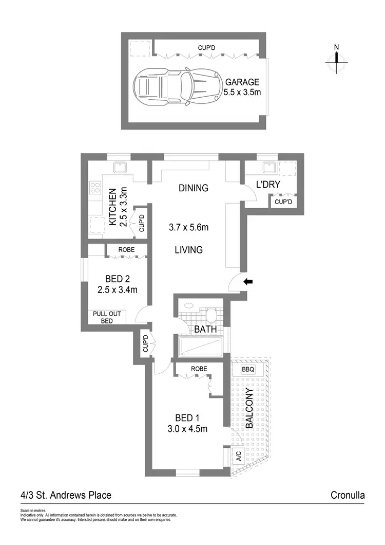 Floorplan of Homely apartment listing, 4/3 St Andrews Place, Cronulla NSW 2230