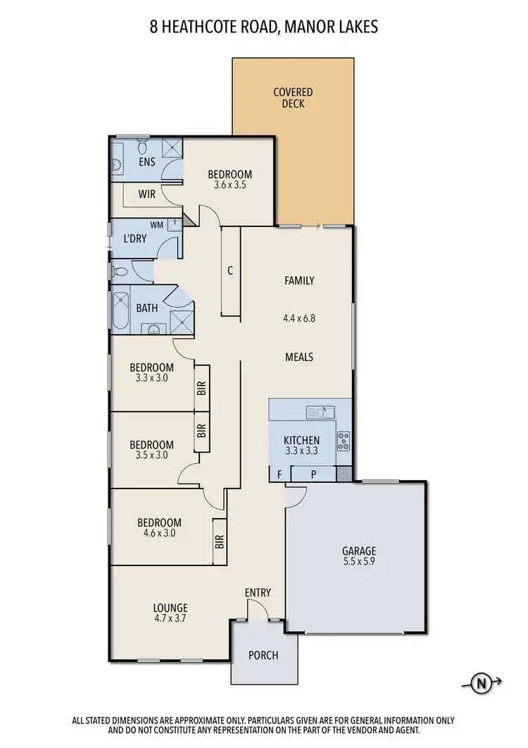 Floorplan of Homely house listing, 8 Heathcote Road, Manor Lakes VIC 3024