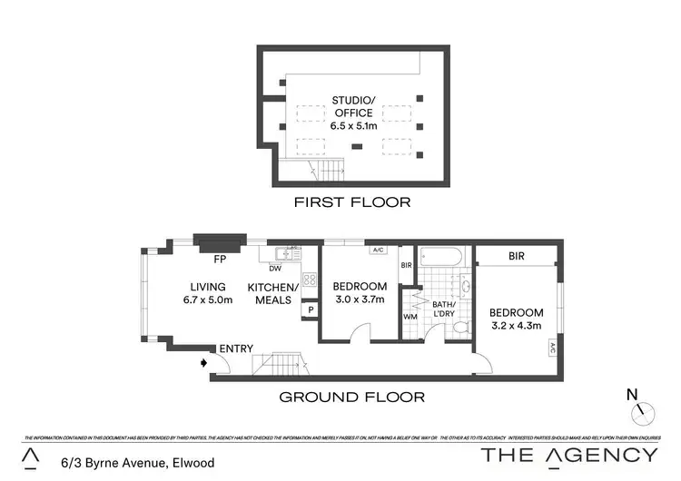 Floorplan of Homely apartment listing, 6/3 Byrne Avenue, Elwood VIC 3184