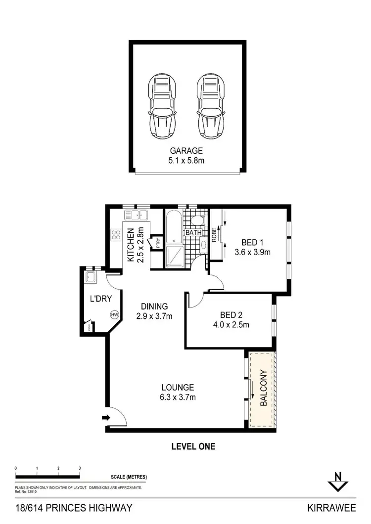 Floorplan of Homely apartment listing, 18/614 Princes Highway, Kirrawee NSW 2232