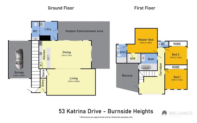 Floorplan of Homely house listing, 53 Katrina Drive, Burnside Heights VIC 3023