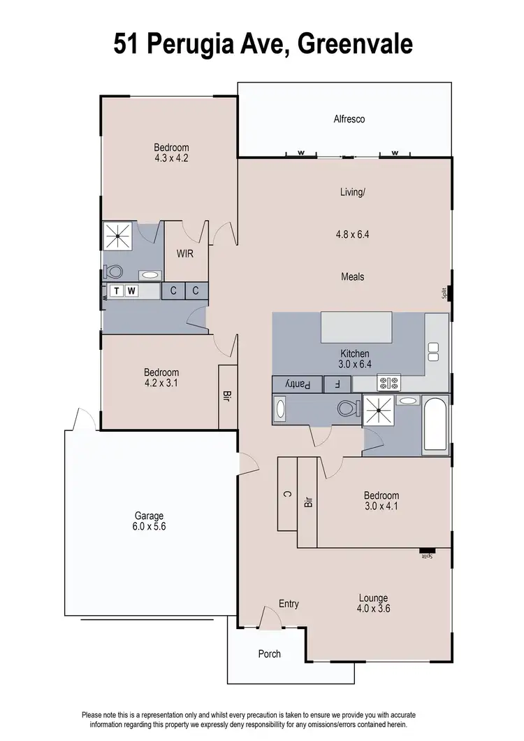 Floorplan of Homely house listing, 51 Perugia Avenue, Greenvale VIC 3059