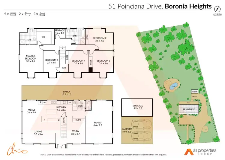 Floorplan of Homely house listing, 51-53 Poinciana Drive, Boronia Heights QLD 4124
