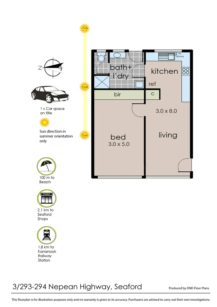 Floorplan of Homely unit listing, 3/293-294 Nepean Highway Highway, Seaford VIC 3198