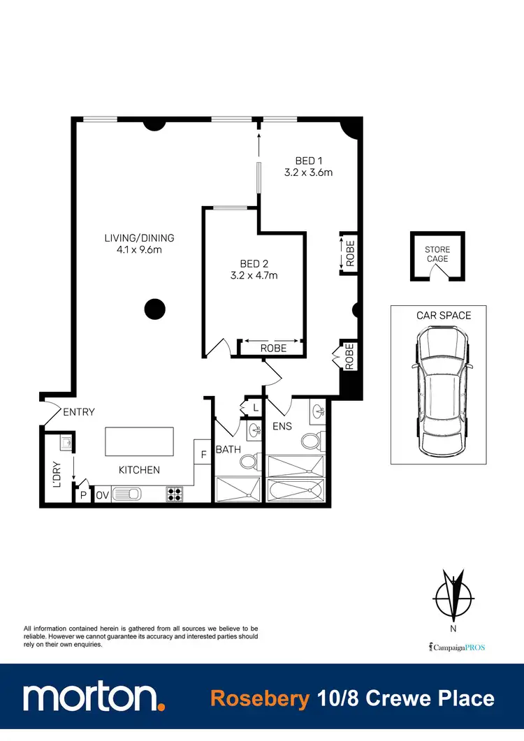 Floorplan of Homely apartment listing, 10/8 Crewe Place, Rosebery NSW 2018