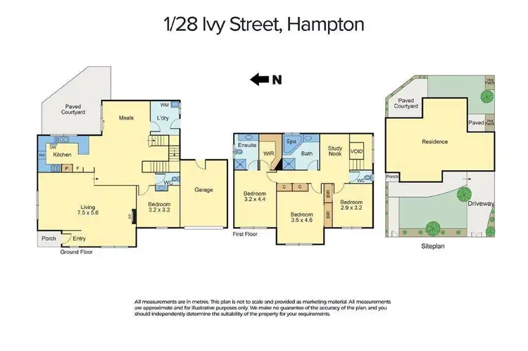 Floorplan of Homely house listing, 1/28 Ivy Street, Hampton VIC 3188