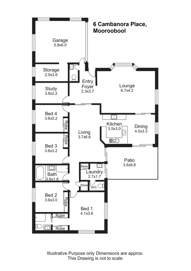 Floorplan of Homely house listing, 6 Cambanora Place, Mooroobool QLD 4870