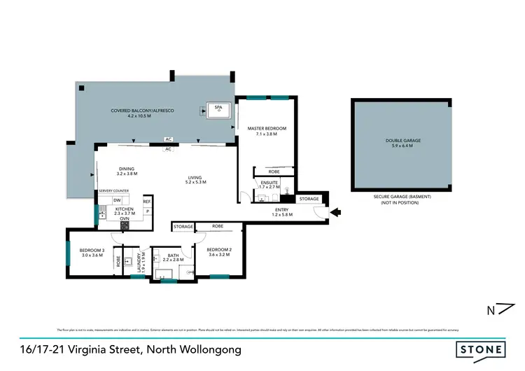Floorplan of Homely apartment listing, 16/17-21 Virginia Street, North Wollongong NSW 2500