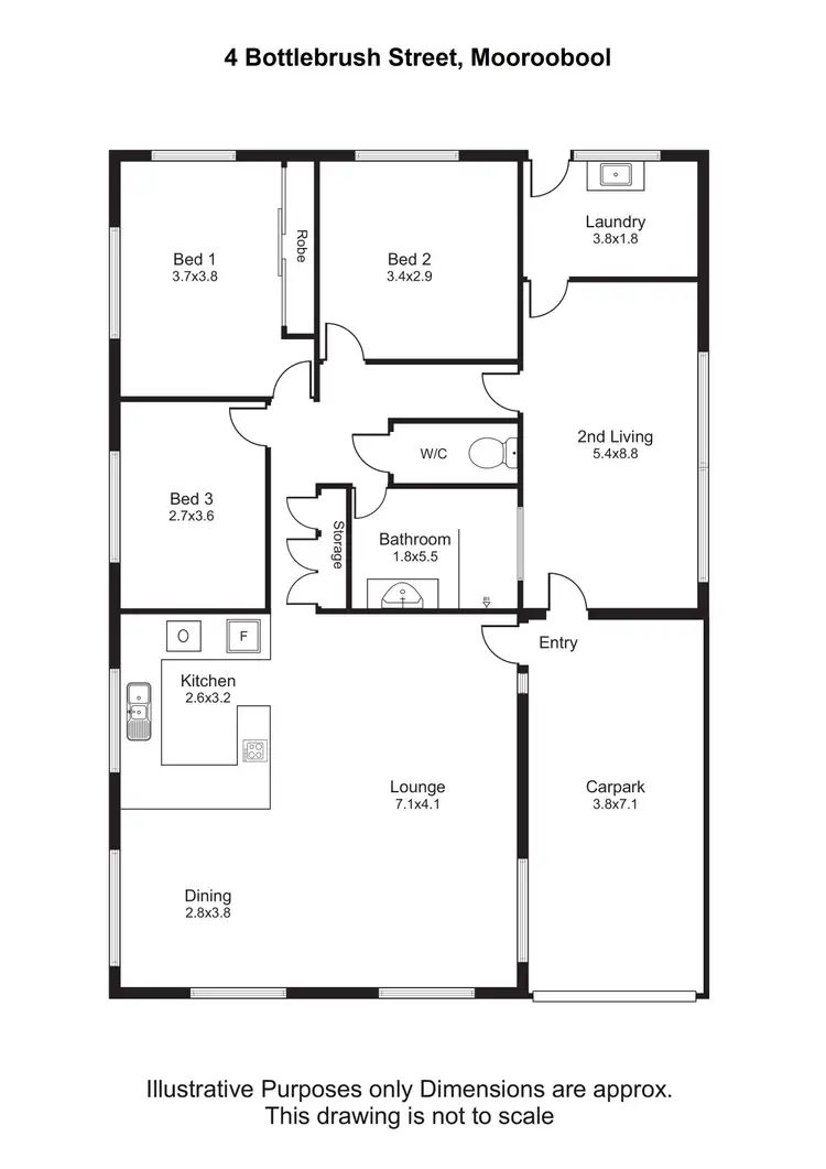 Floorplan of Homely house listing, 4 Bottlebrush Street, Mooroobool QLD 4870