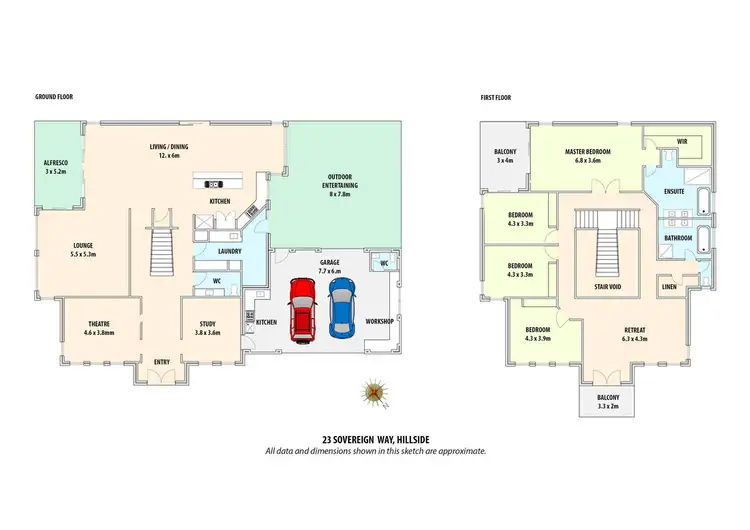 Floorplan of Homely house listing, 23 Sovereign Way, Hillside VIC 3037
