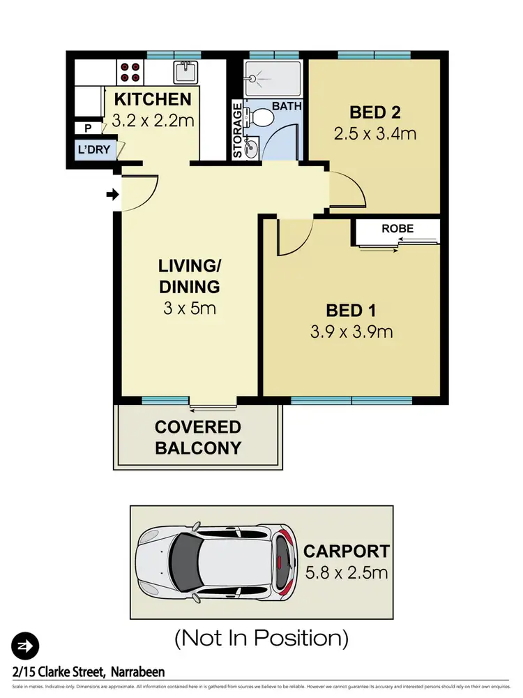 Floorplan of Homely unit listing, 2/15 Clarke Street, Narrabeen NSW 2101