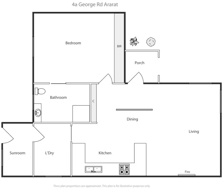 Floorplan of Homely unit listing, 4a George Road, Ararat VIC 3377