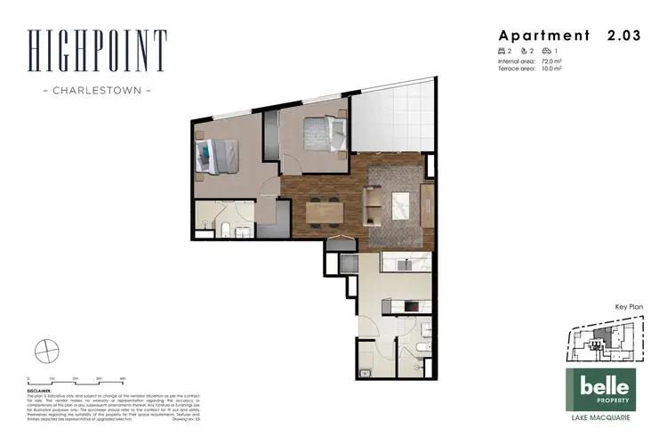 Floorplan of Homely apartment listing, 203/2 Charles Street, Charlestown NSW 2290