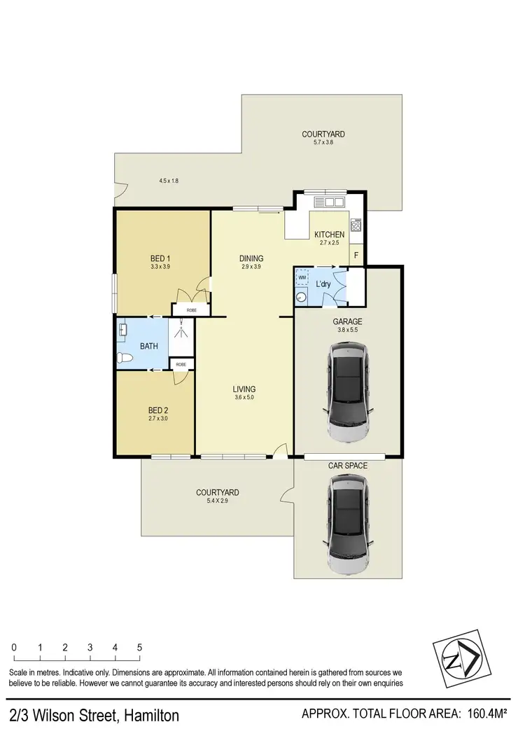 Floorplan of Homely villa listing, 2/3 Wilson Street, Hamilton NSW 2303