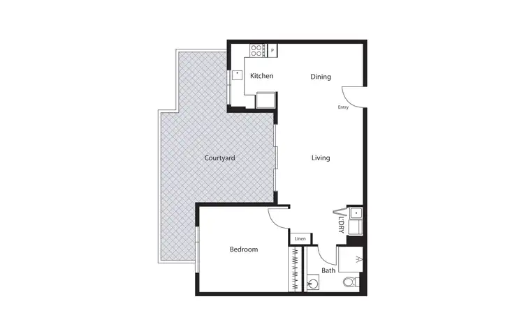 Floorplan of Homely unit listing, 111/15 Coranderrk Street, City ACT 2601