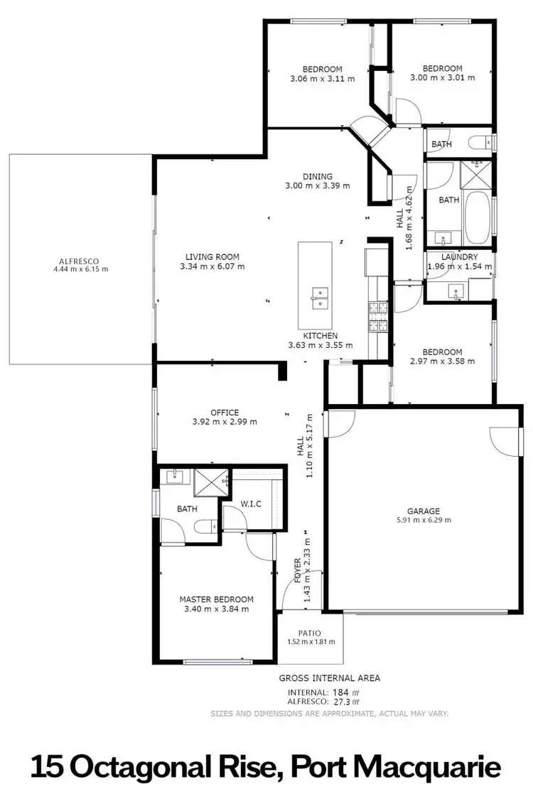 Floorplan of Homely house listing, 15 Octagonal Rise, Port Macquarie NSW 2444