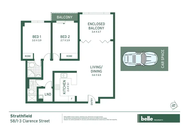 Floorplan of Homely apartment listing, 58/1-3 Clarence Street, Strathfield NSW 2135