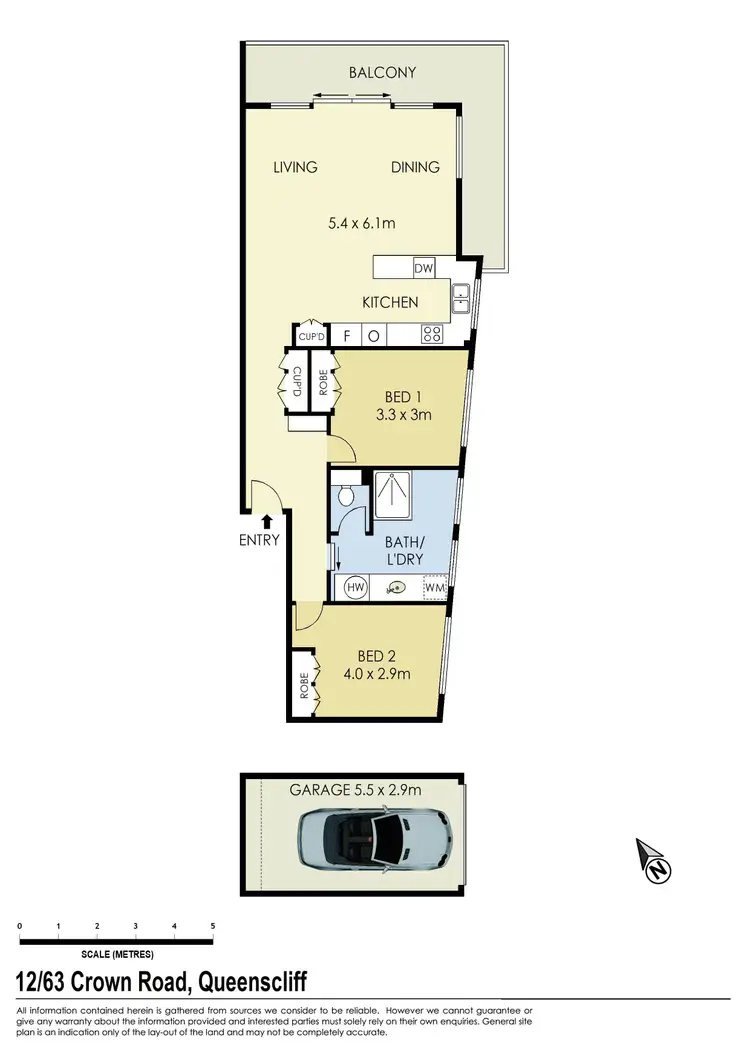 Floorplan of Homely apartment listing, 12/63 Crown Road, Queenscliff NSW 2096