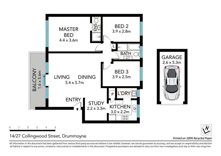 Floorplan of Homely apartment listing, 14/27 Collingwood Street, Drummoyne NSW 2047