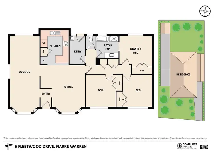 Floorplan of Homely house listing, 6 Fleetwood Drive, Narre Warren VIC 3805
