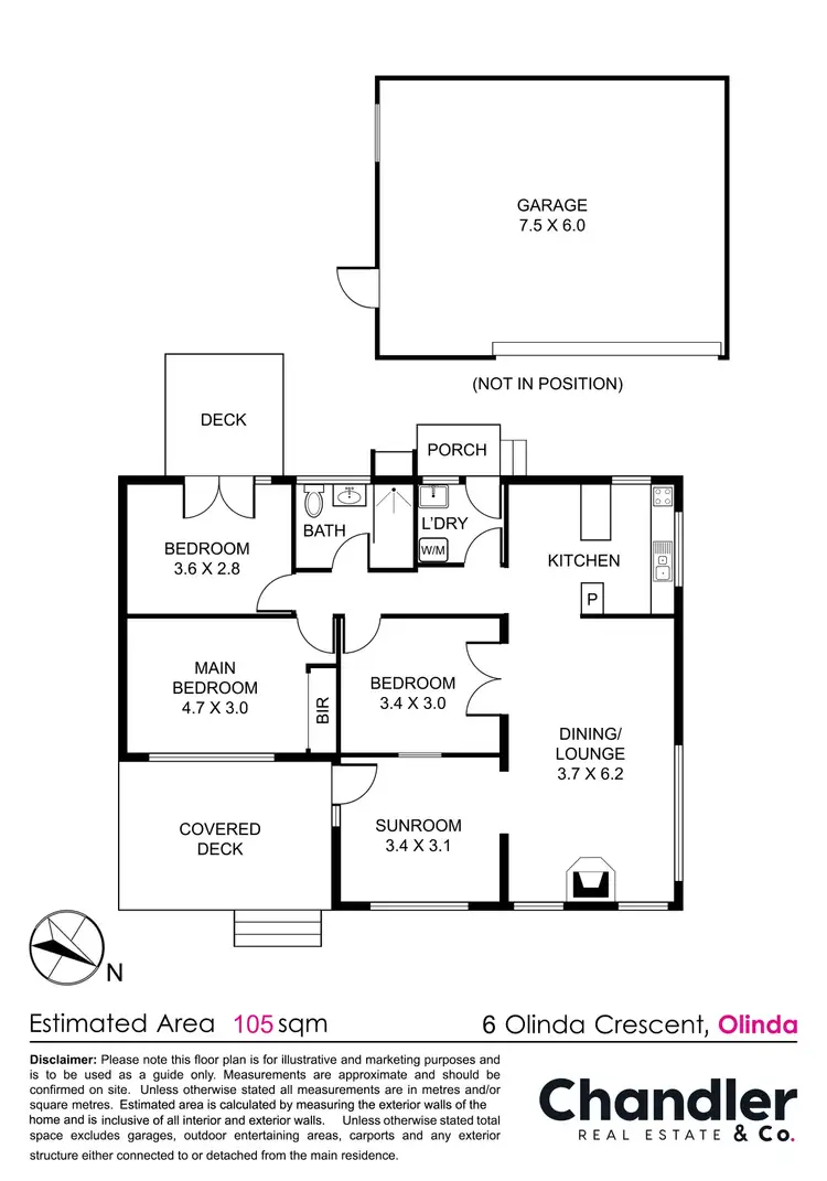 Floorplan of Homely house listing, 6 Olinda Crescent, Olinda VIC 3788