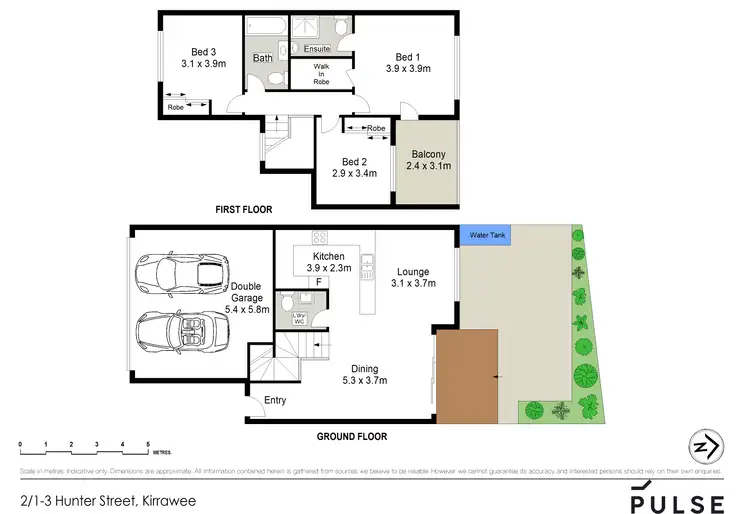 Floorplan of Homely townhouse listing, 2/1-3 Hunter Street, Kirrawee NSW 2232