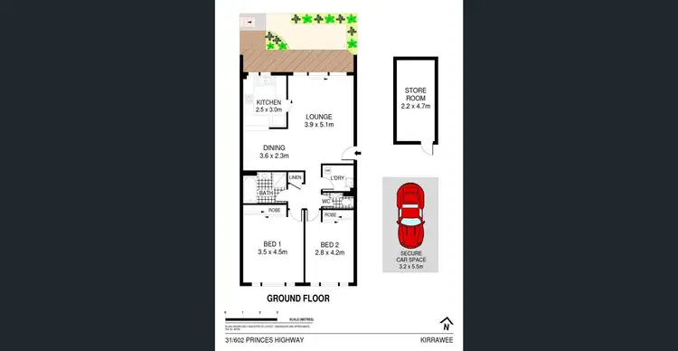 Floorplan of Homely unit listing, 31/602 Princes Highway, Kirrawee NSW 2232