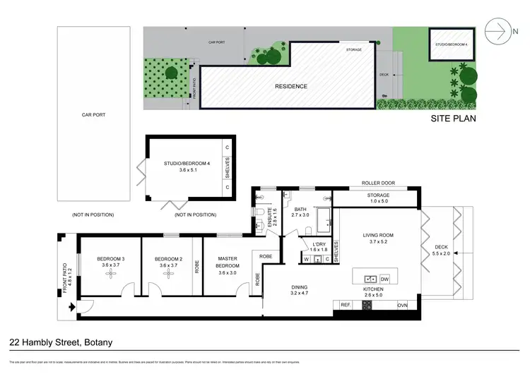 Floorplan of Homely semi-detached listing, 22 Hambly Street, Botany NSW 2019