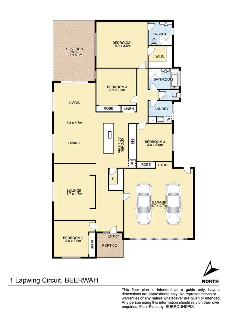 Floorplan of Homely house listing, 1 Lapwing Circuit, Beerwah QLD 4519
