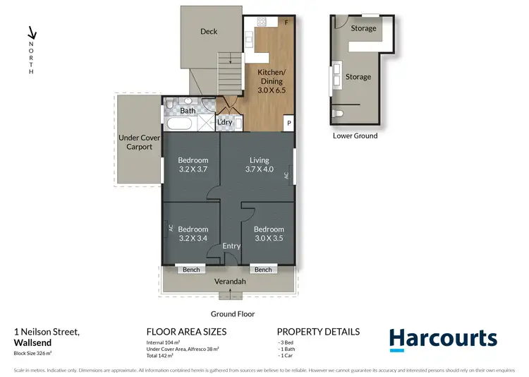 Floorplan of Homely house listing, 1 Neilson Street, Wallsend NSW 2287