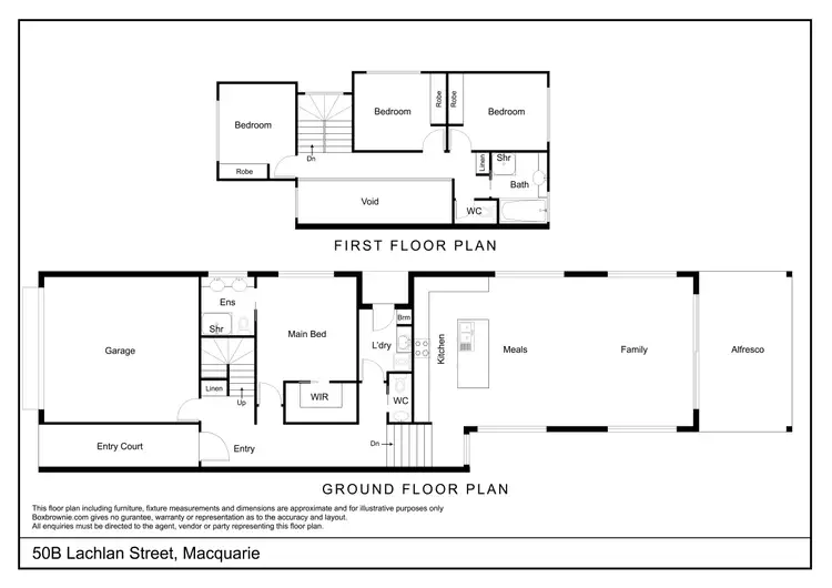 Floorplan of Homely semi-detached listing, 50B Lachlan Street, Macquarie ACT 2614
