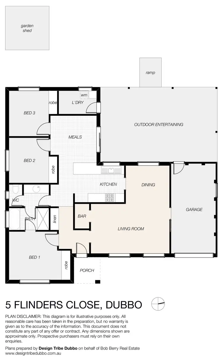 Floorplan of Homely house listing, 5 Flinders Close, Dubbo NSW 2830