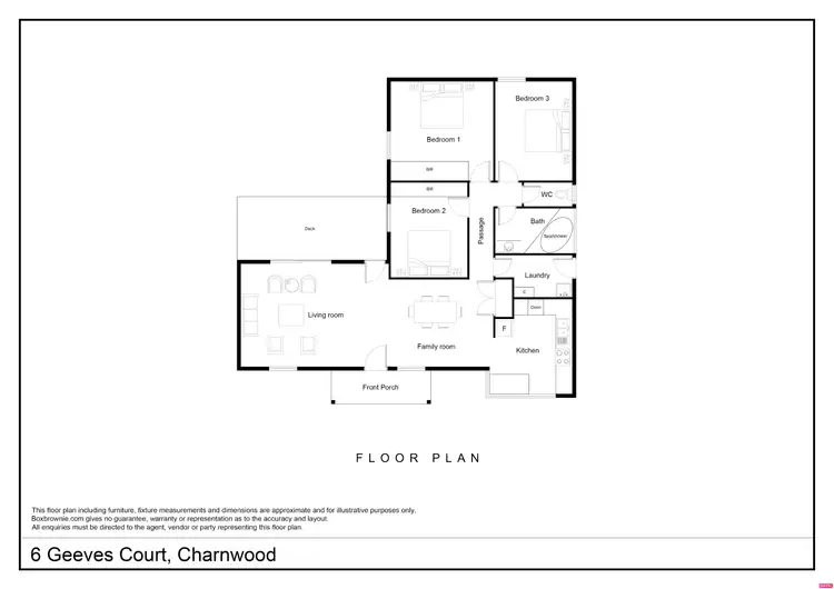 Floorplan of Homely house listing, 6 Geeves Court, Charnwood ACT 2615