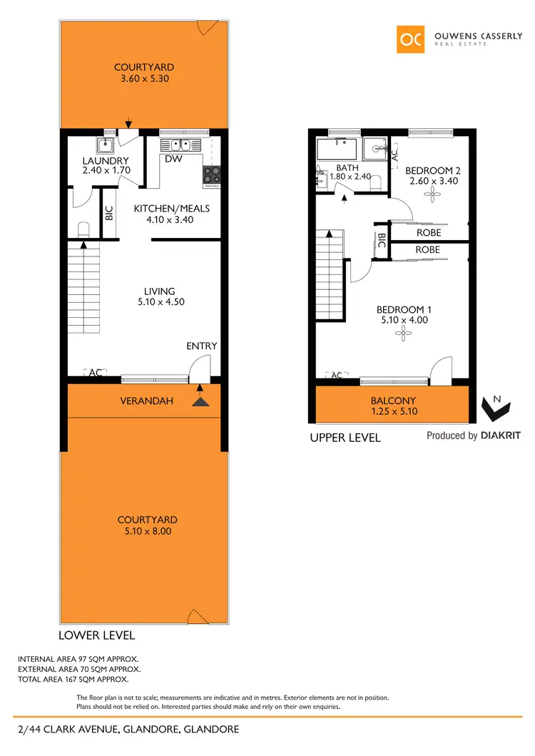 Floorplan of Homely townhouse listing, 2/44 Clark Avenue, Glandore SA 5037