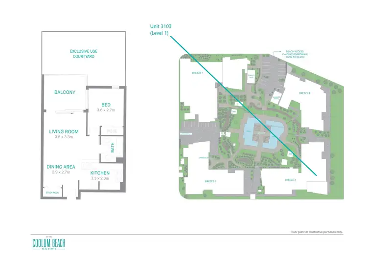 Floorplan of Homely unit listing, 3103/27 Boardwalk Boulevard, Mount Coolum QLD 4573