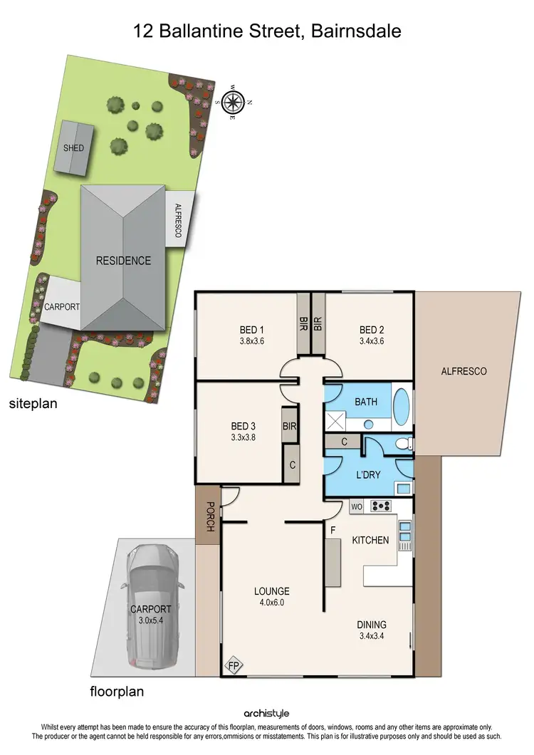 Floorplan of Homely house listing, 12 Ballantine Street, Bairnsdale VIC 3875