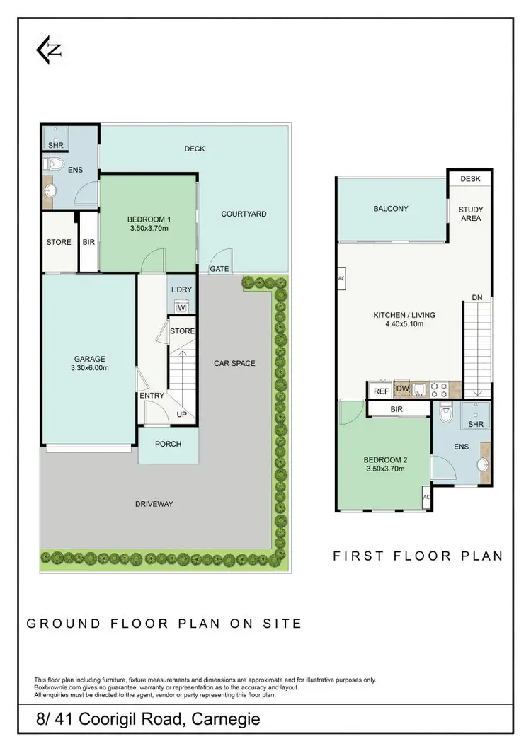 Floorplan of Homely townhouse listing, 8/41 Coorigil Road, Carnegie VIC 3163