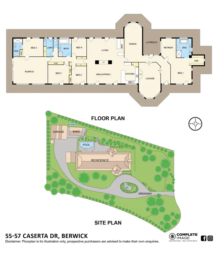Floorplan of Homely house listing, 55-57 Caserta Drive, Berwick VIC 3806