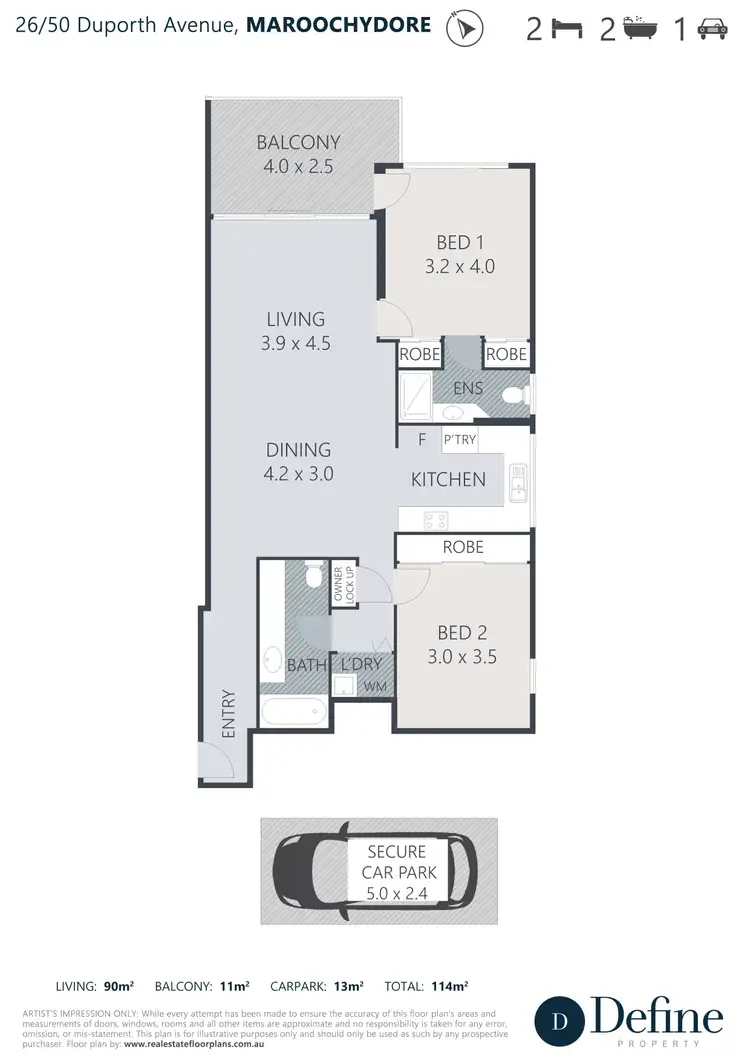 Floorplan of Homely apartment listing, 26/48-50 Duporth Avenue, Maroochydore QLD 4558