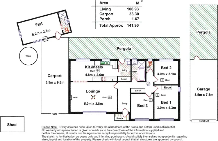 Floorplan of Homely house listing, 22 Milgun Street, Gilles Plains SA 5086