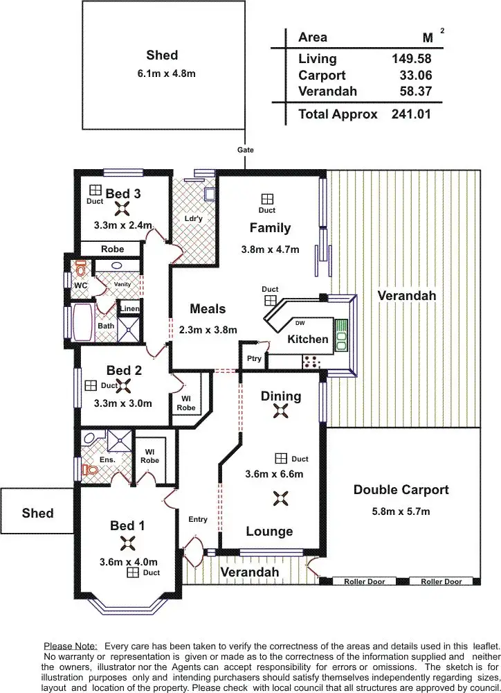 Floorplan of Homely house listing, 1 Gino Drive, Blakeview SA 5114