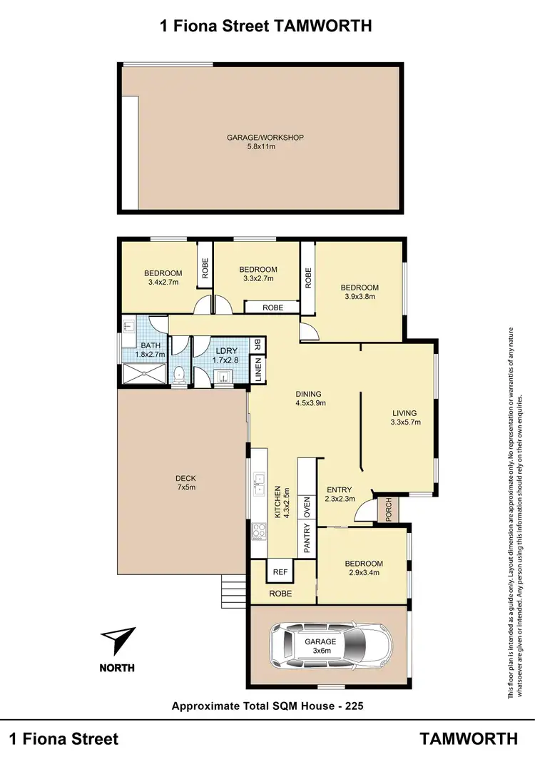 Floorplan of Homely house listing, 1 Fiona Street, Tamworth NSW 2340