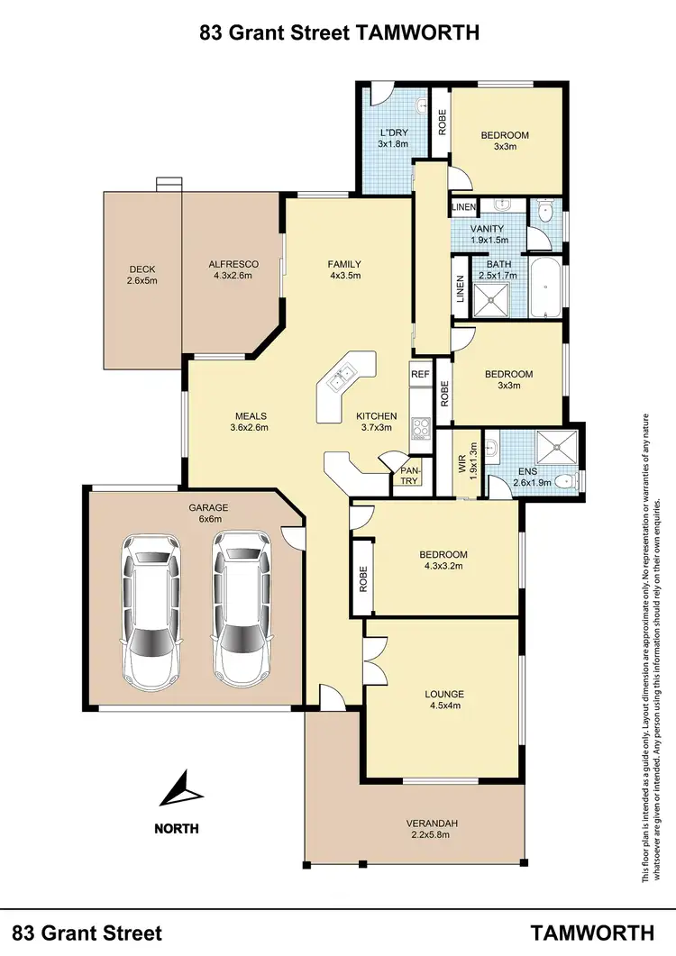 Floorplan of Homely house listing, 83 Grant Street, Tamworth NSW 2340