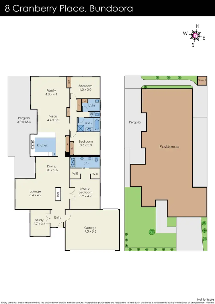 Floorplan of Homely house listing, 8 Cranberry Place, Bundoora VIC 3083