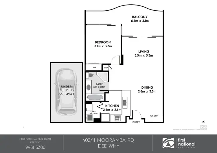 Floorplan of Homely apartment listing, 402/11 Mooramba Road, Dee Why NSW 2099