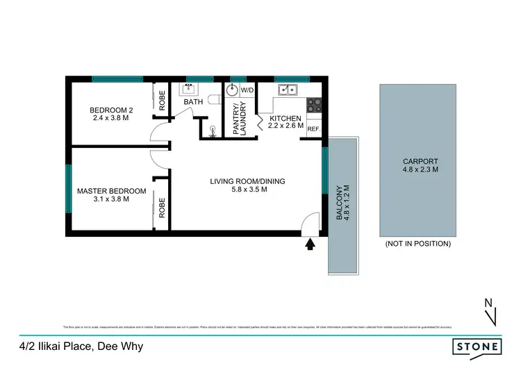 Floorplan of Homely apartment listing, 4/2 Ilikai Place, Dee Why NSW 2099