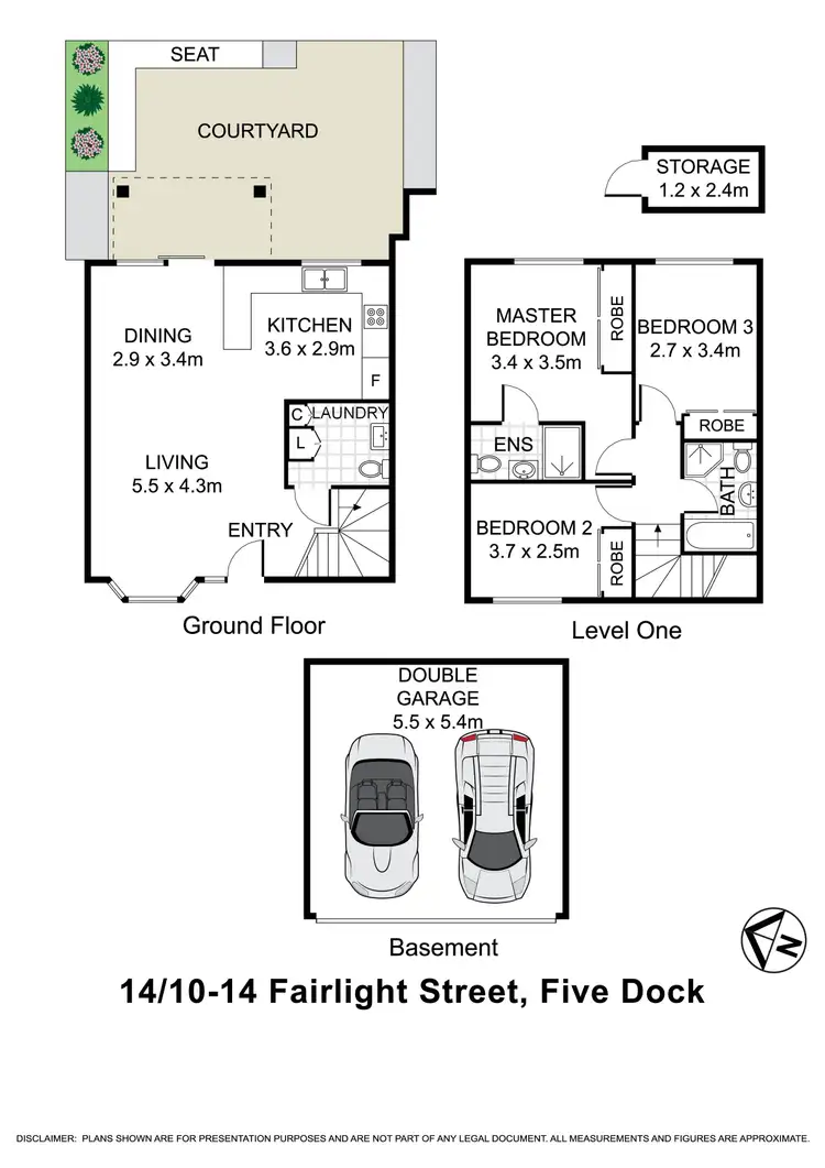 Floorplan of Homely townhouse listing, 14/10-14 Fairlight Street, Five Dock NSW 2046