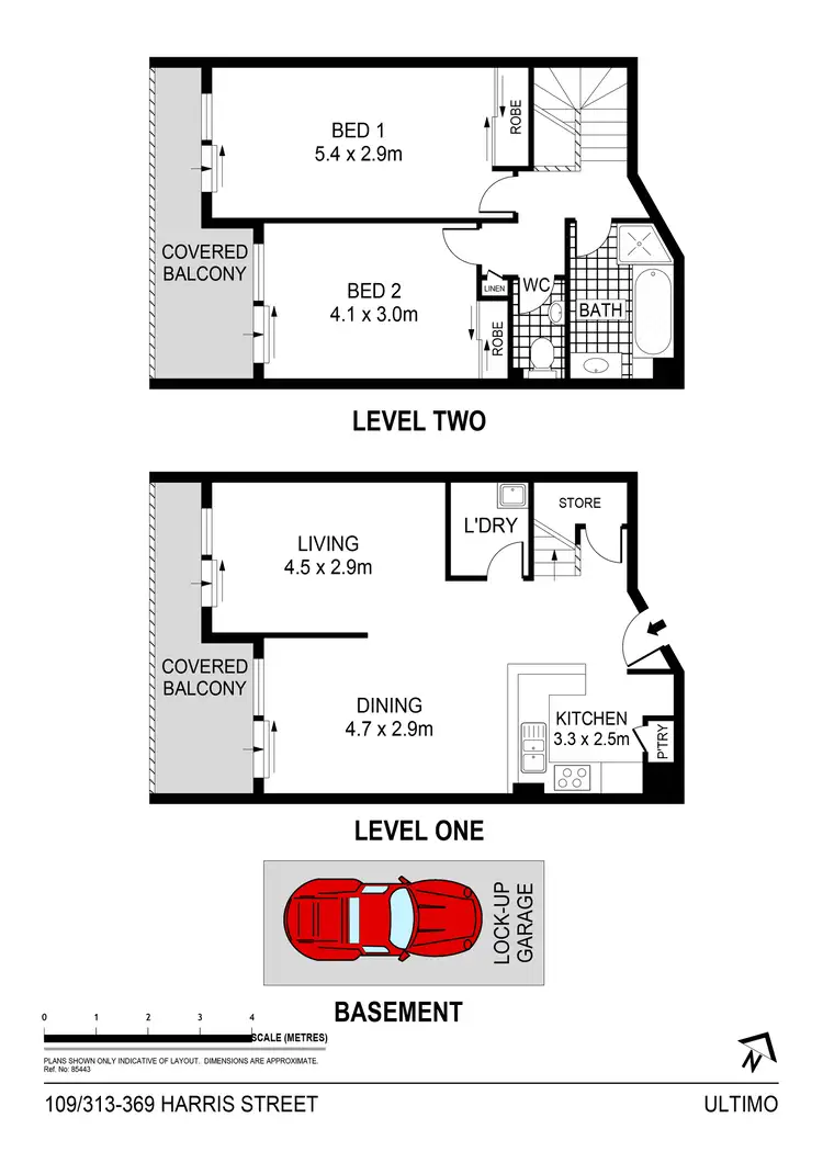 Floorplan of Homely apartment listing, 109/313-369 Harris Street, Pyrmont NSW 2009