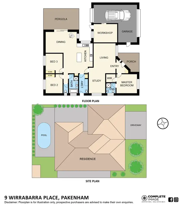 Floorplan of Homely house listing, 9 Wirrabarra Place, Berwick VIC 3806