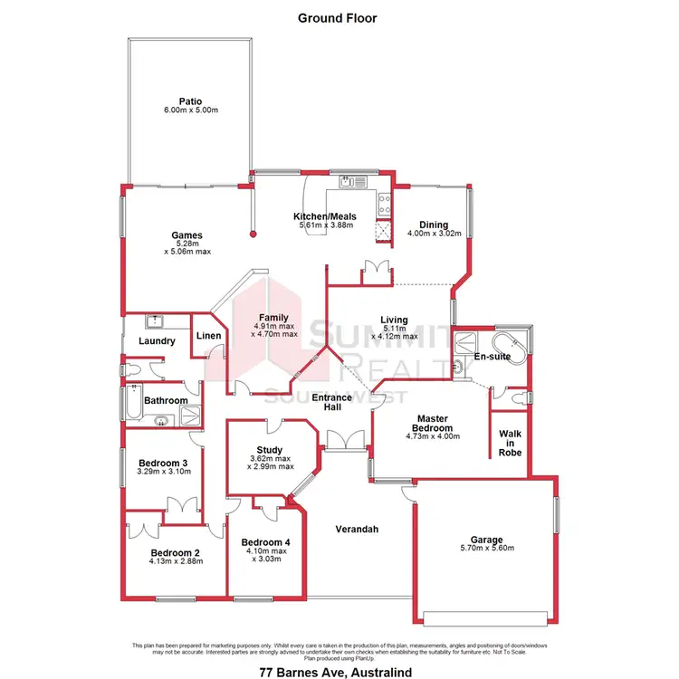 Floorplan of Homely house listing, 77 Barnes Avenue, Australind WA 6233